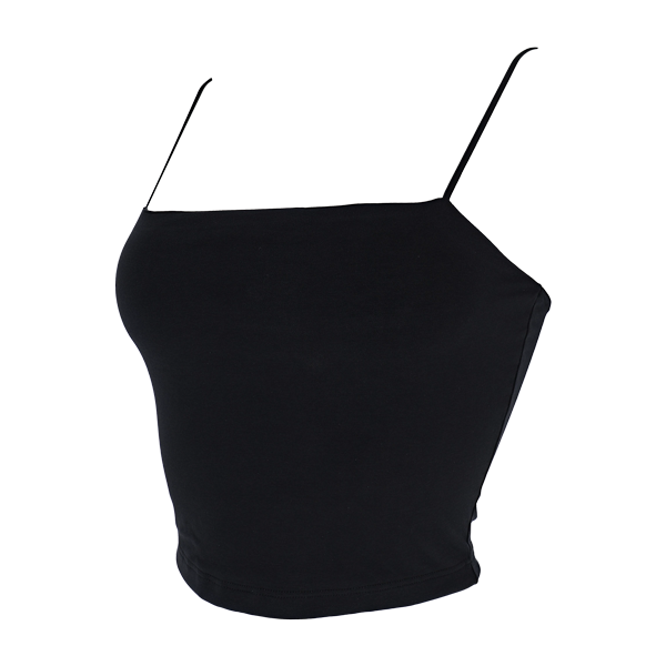 Top Donna Cotonella Nero ADB80_00002_4