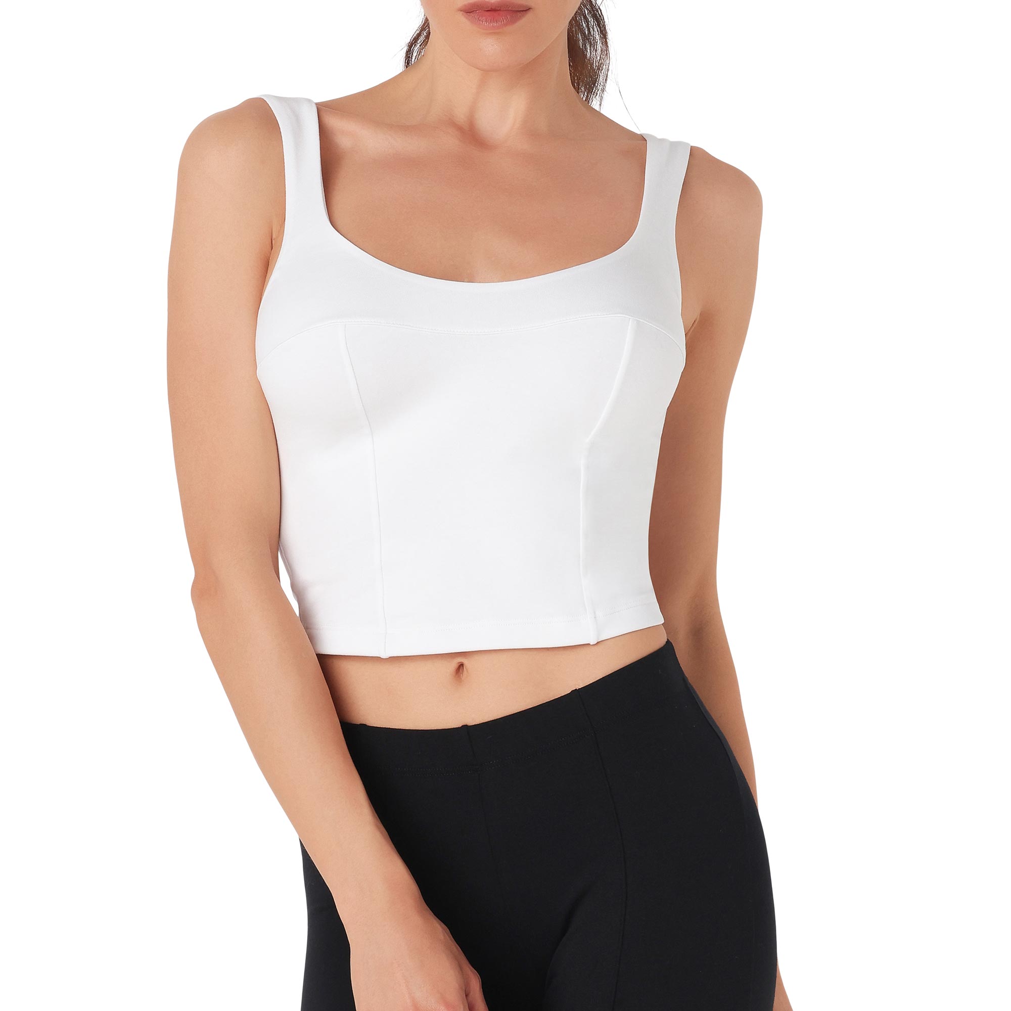 Top Donna Cotonella Bianco ADB84_00001