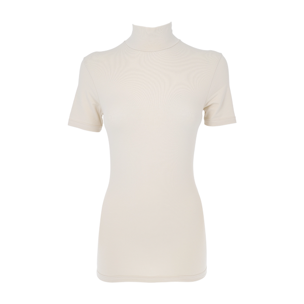 Maglia Lupetto Manica Corta Donna Cotonella Crema ADB94_00143_3