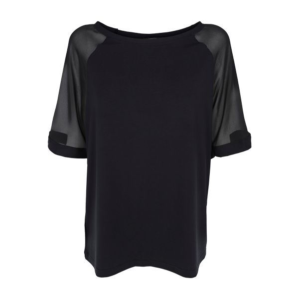 Maglia Scollo A Barchetta Manica Corta Donna Cotonella Nero ADC06_00002_3