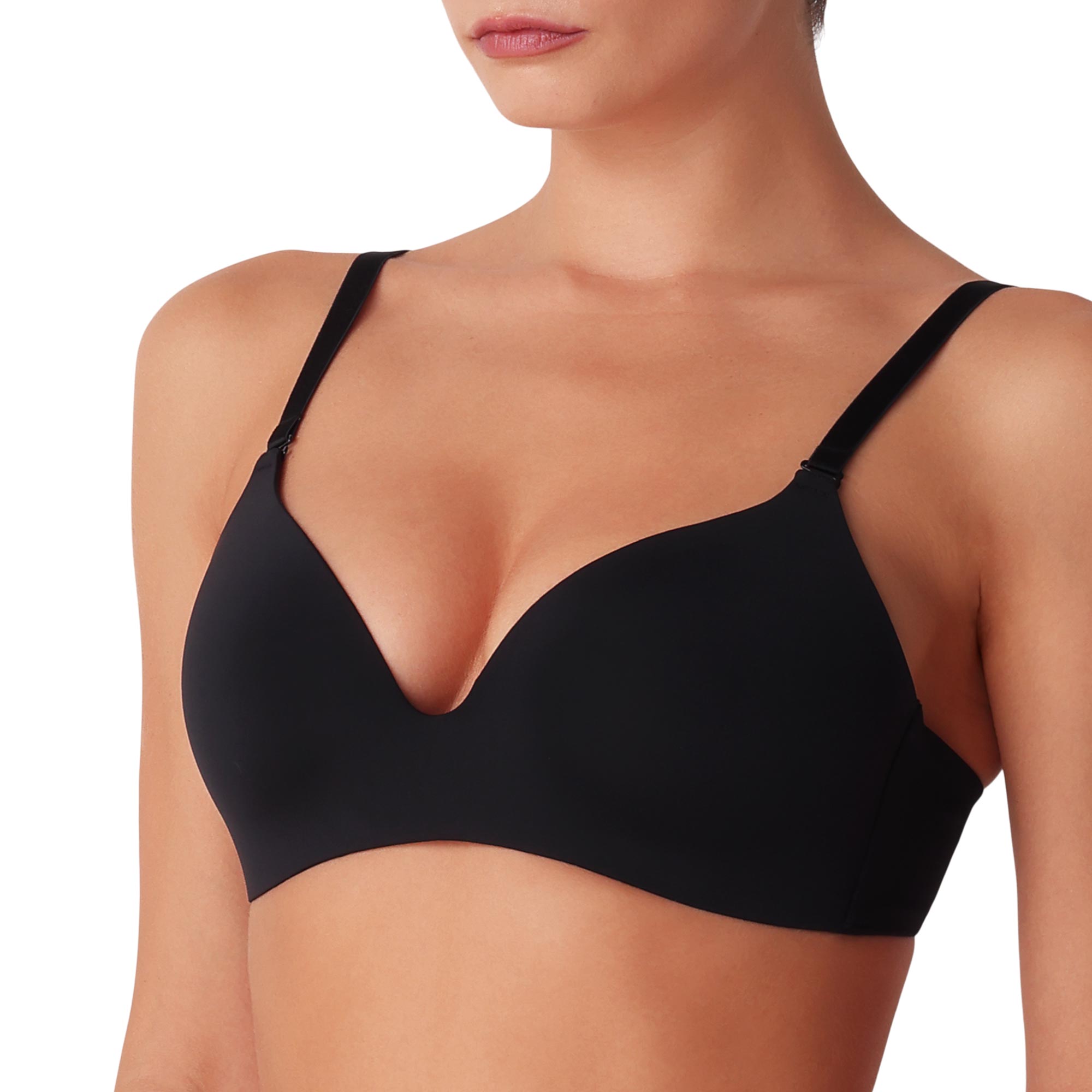 Reggiseno Imbottito Senza Ferretto Donna Cotonella Nero ADC16_00002
