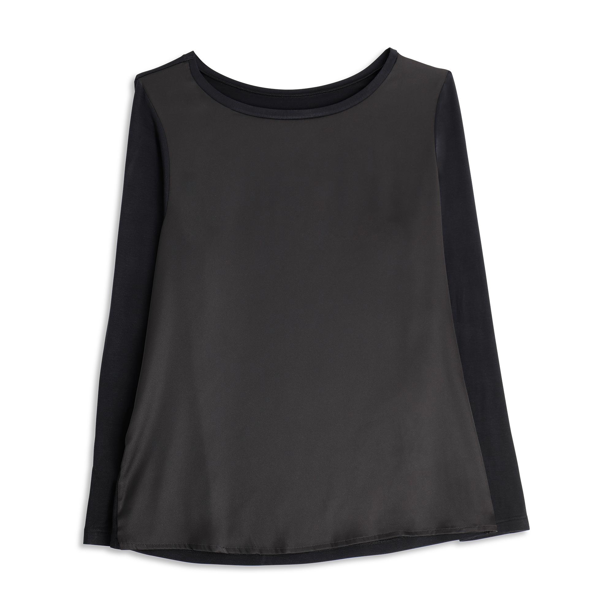 Maglia Girocollo Manica Lunga Donna Cotonella Nero ADC32_00002_3