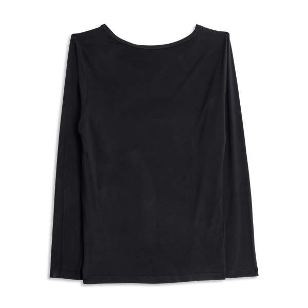 Maglia Girocollo Manica Lunga Donna Cotonella Nero ADC32_00002_4