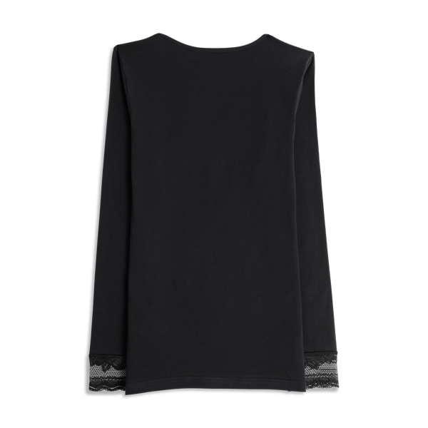 Maglia Scollo V Manica Lunga Donna Cotonella Nero ADC36_00002_3