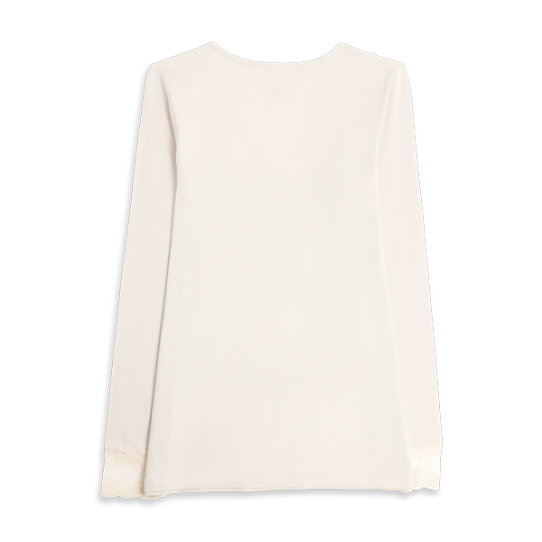Maglia Scollo V Manica Lunga Donna Cotonella Crema ADC36_00143_2