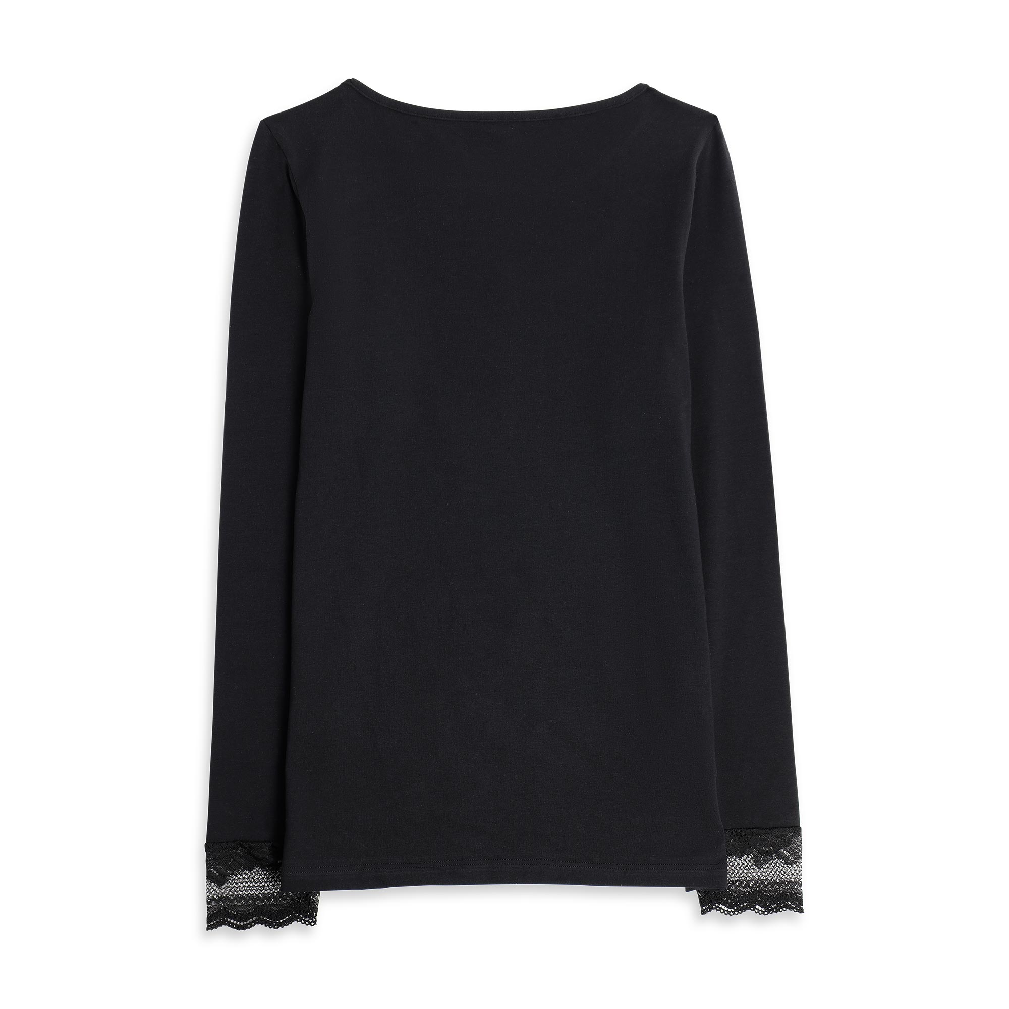 Maglia Girocollo Manica Lunga Donna Cotonella Nero ADC37_00002_3