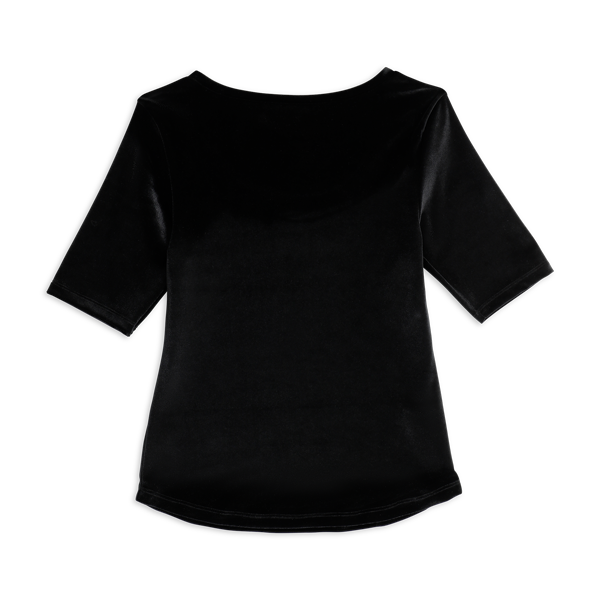 Maglia Girocollo Manica Corta Donna Cotonella Nero ADC38_00002_3