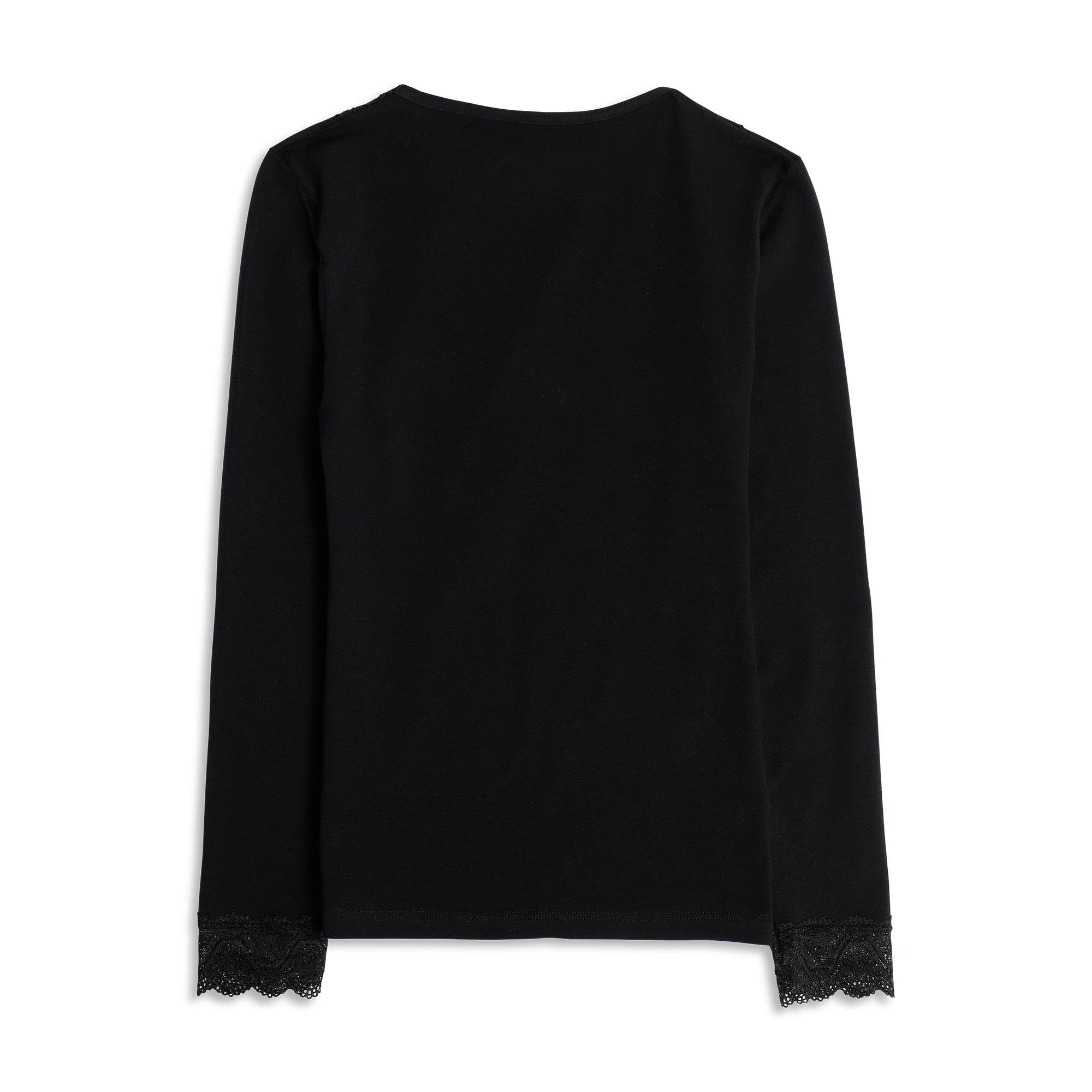 Maglia Scollo V Manica Lunga Donna Cotonella Nero ADC48_00002_4