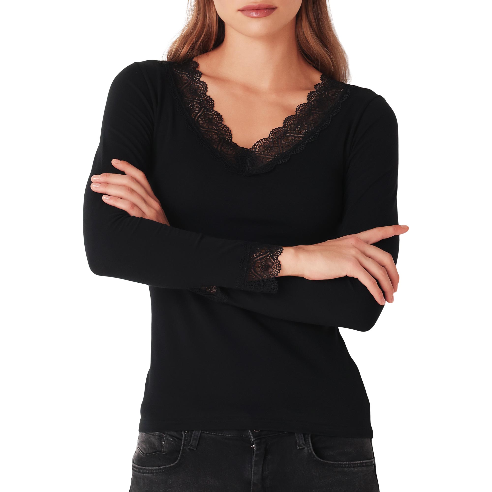 Maglia Scollo V Manica Lunga Donna Cotonella ADC48_2