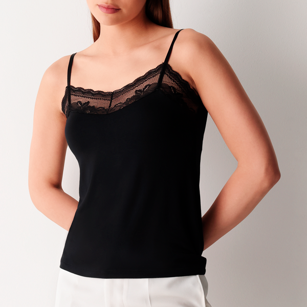 Top Donna Cotonella Nero ADC59_00002