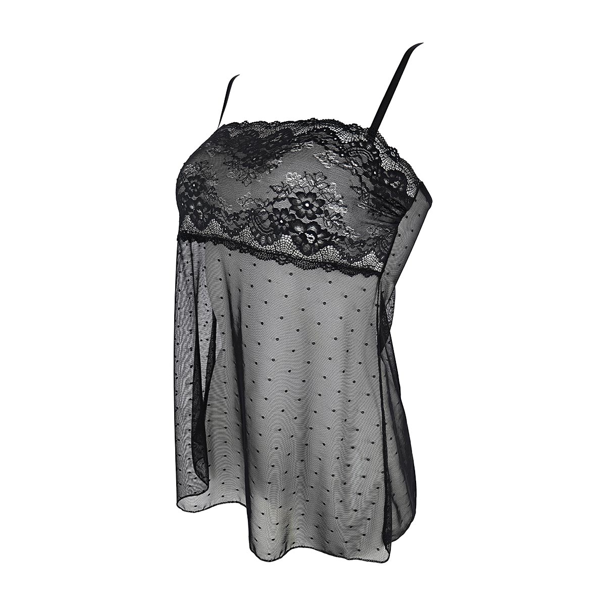 Top Donna Cotonella Nero ADC66_00002_4