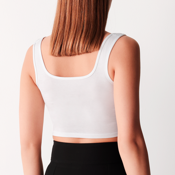 Crop Top Donna Cotonella Bianco ADC67_00001_2