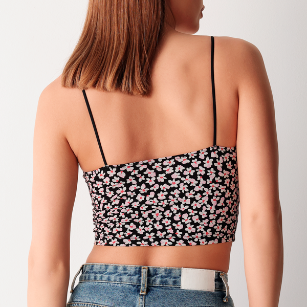 Top Donna Cotonella Stampato Nero ADC68_STNE2_2