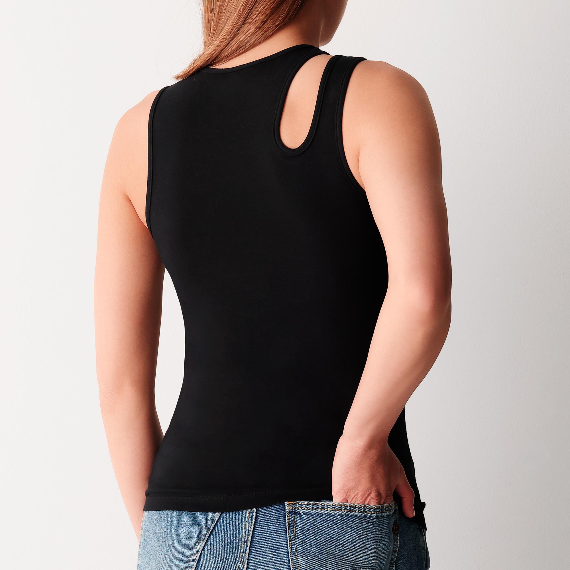 Canotta Donna Cotonella Nero ADC70_00002_2