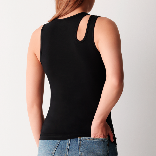 Canotta Donna Cotonella Nero ADC70_00002_2