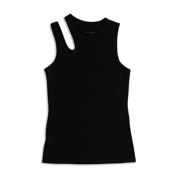 Canotta Donna Cotonella Nero ADC70_00002_3