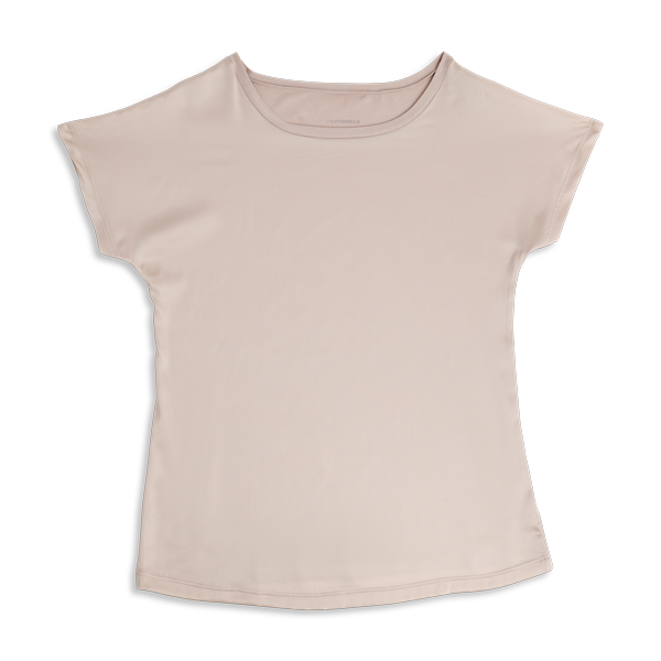 Maglia Girocollo Manica Corta Donna Cotonella Cipria ADC76_00141_3