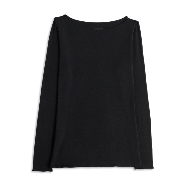 Maglia Scollo A Barchetta Manica Lunga Donna Cotonella Nero ADD09_00002_3