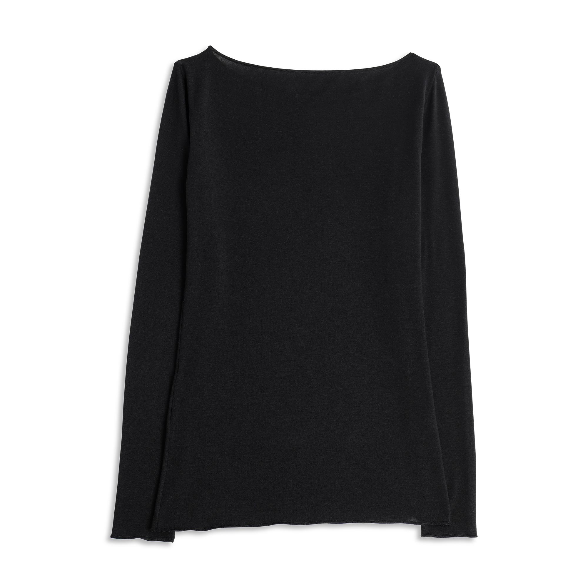 Maglia Scollo A Barchetta Manica Lunga Donna Cotonella Nero ADD09_00002_4