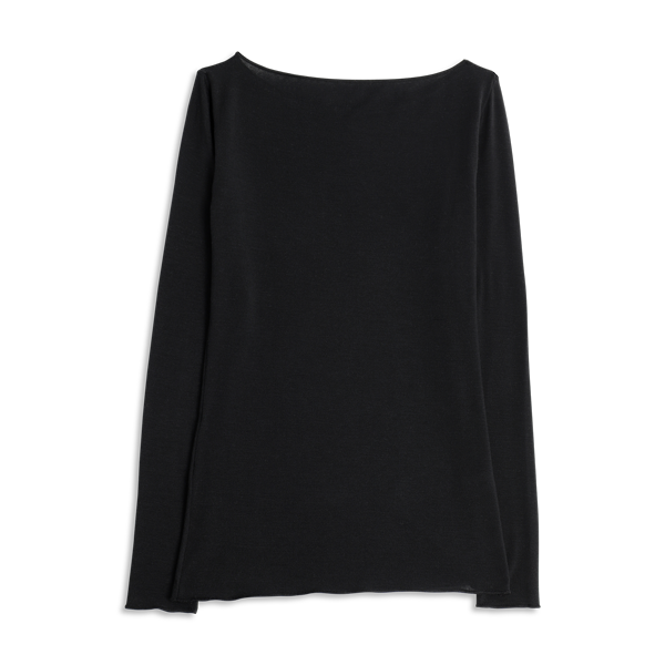 Maglia Scollo A Barchetta Manica Lunga Donna Cotonella Nero ADD09_00002_4