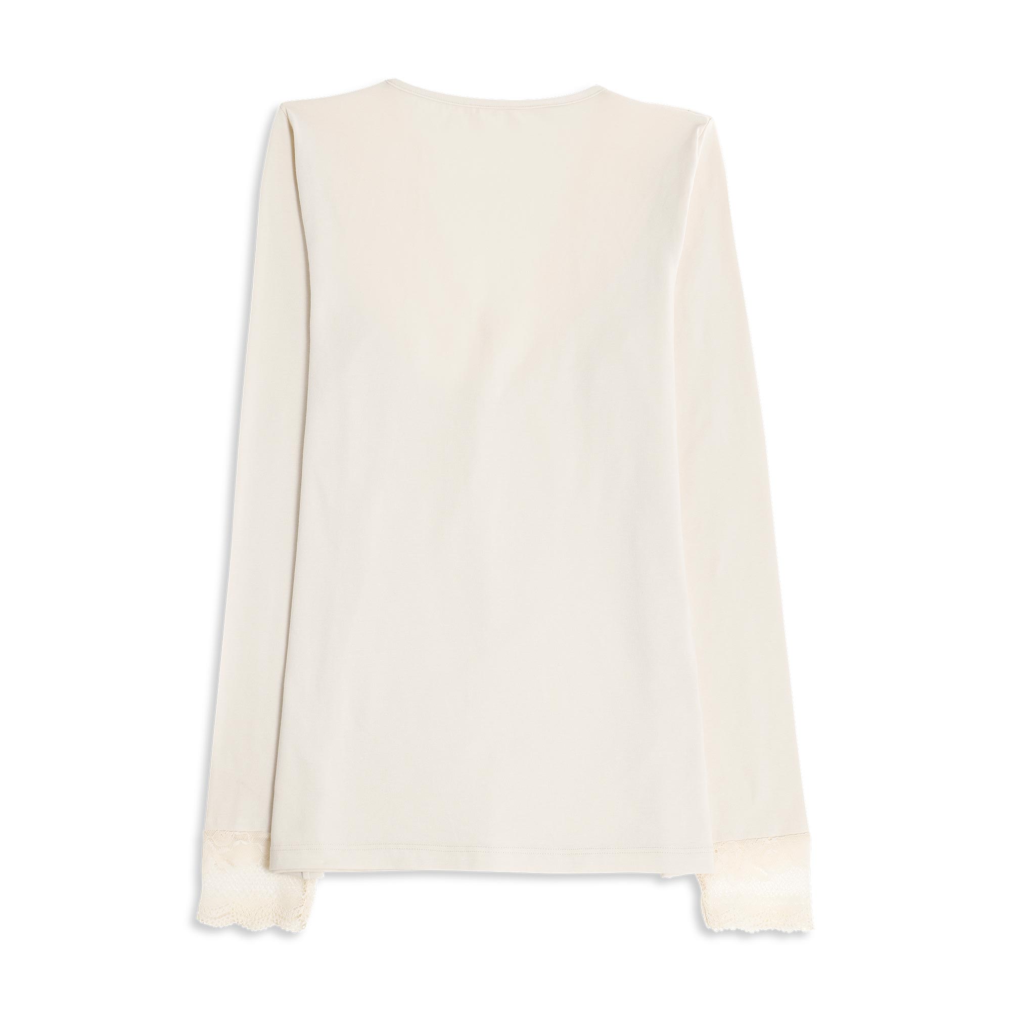 Maglia Scollo V Manica Lunga Donna Cotonella Crema ADD11_00143_2