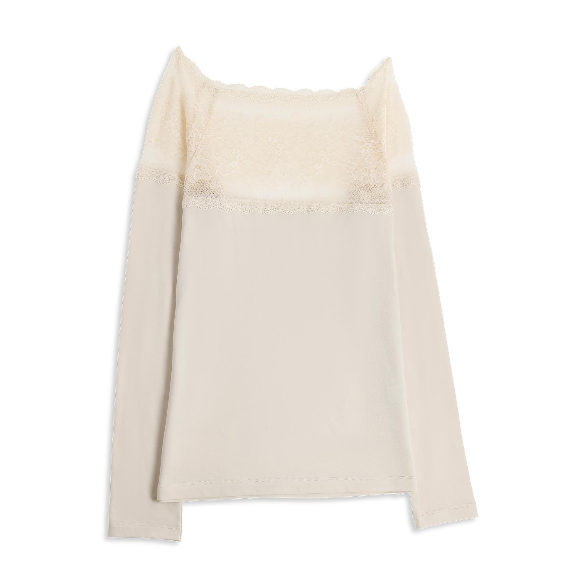 Maglia Scollo A Barchetta Manica Lunga Donna Cotonella Crema ADD12_00143