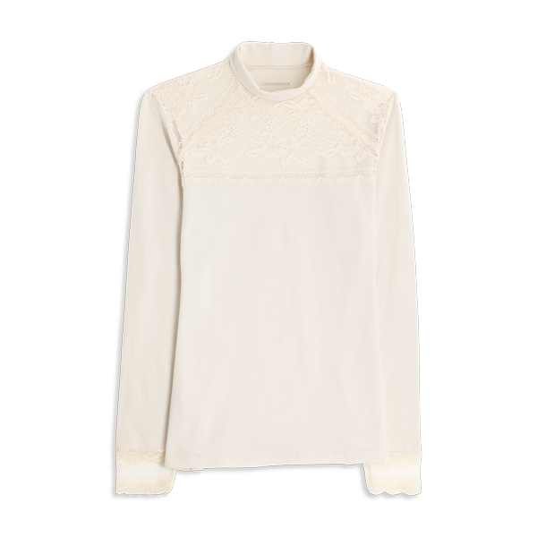 Maglia Lupetto Manica Lunga Donna Cotonella Crema ADD13_00143
