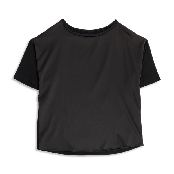 Maglia Scollo A Barchetta Manica Corta Donna Cotonella Nero ADD14_00002