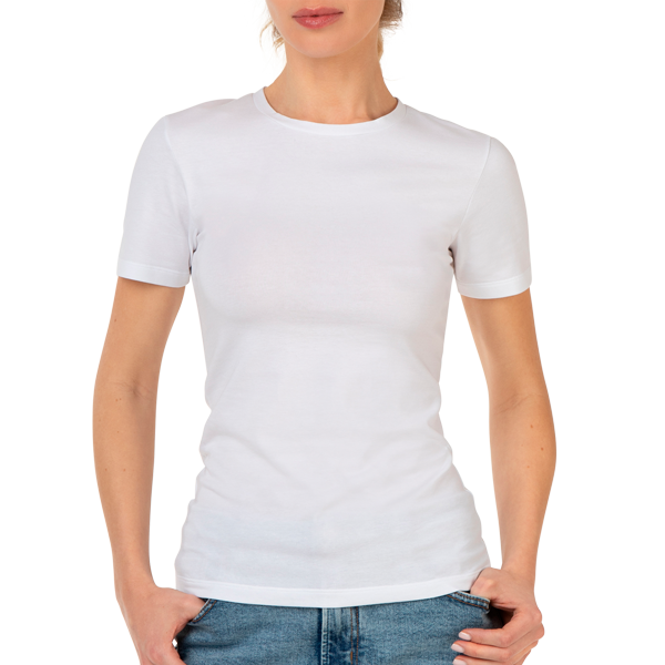 Maglia Girocollo Manica Corta Donna Cotonella Bianco ADD20_00001