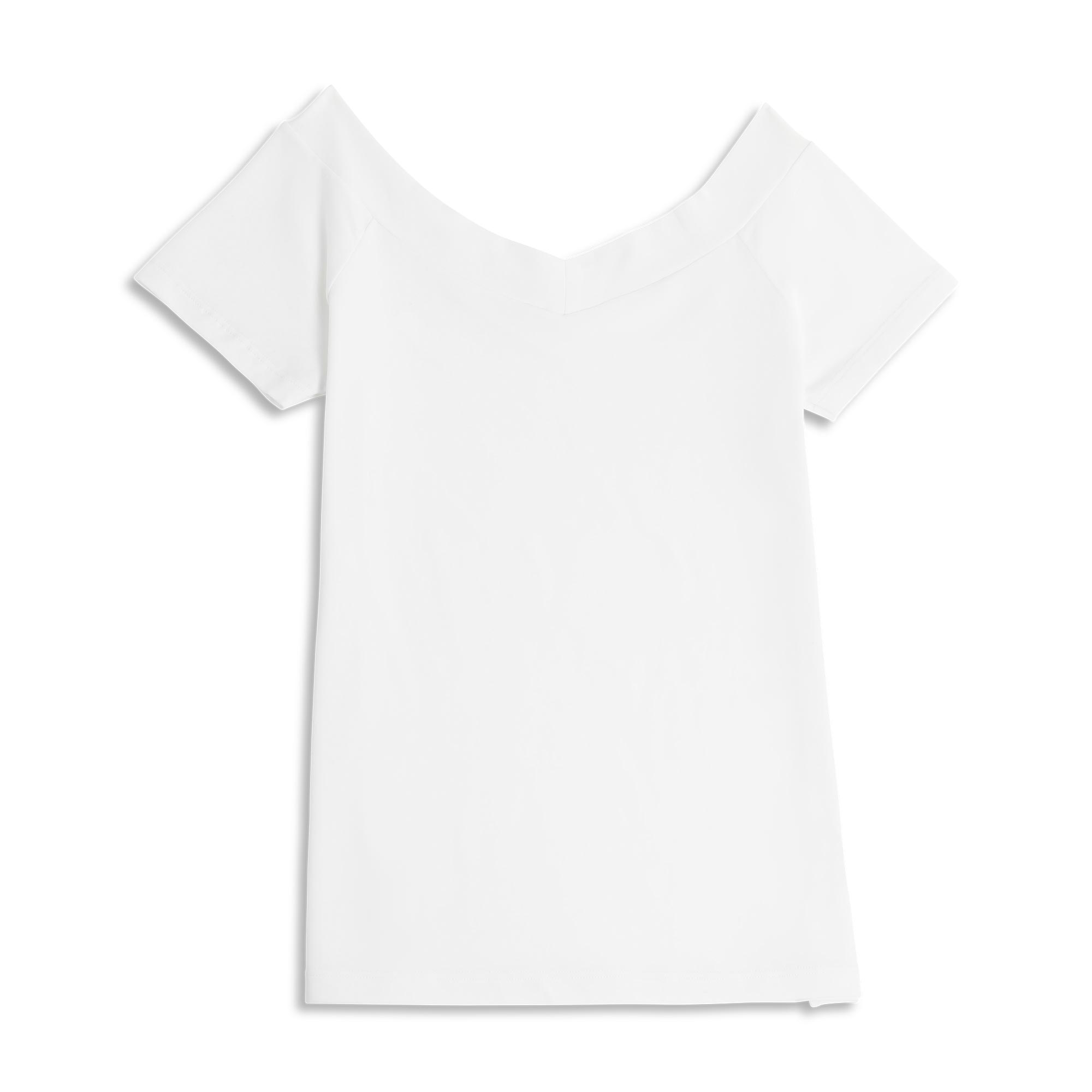 Maglia Manica Corta Spalle Scoperte Donna Cotonella Bianco ADD38_00001_4