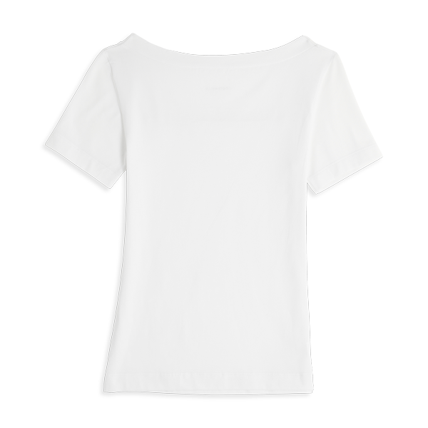 Maglia Scollo Quadrato Manica Corta Donna Cotonella Bianco ADD39_00001_4