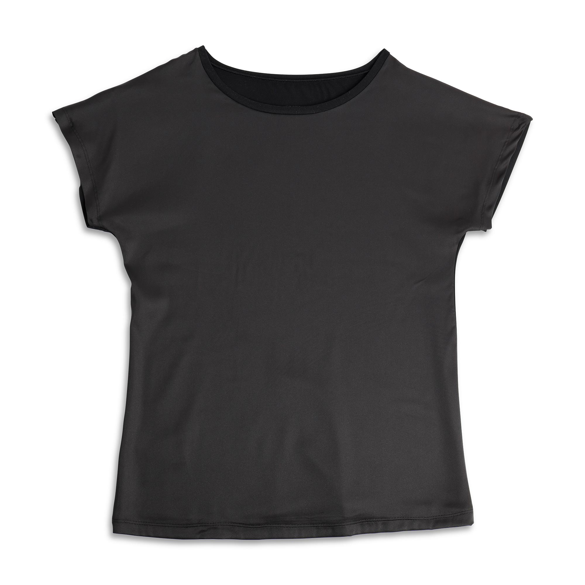 Maglia Girocollo Manica Corta Donna Cotonella Nero ADD41_00002