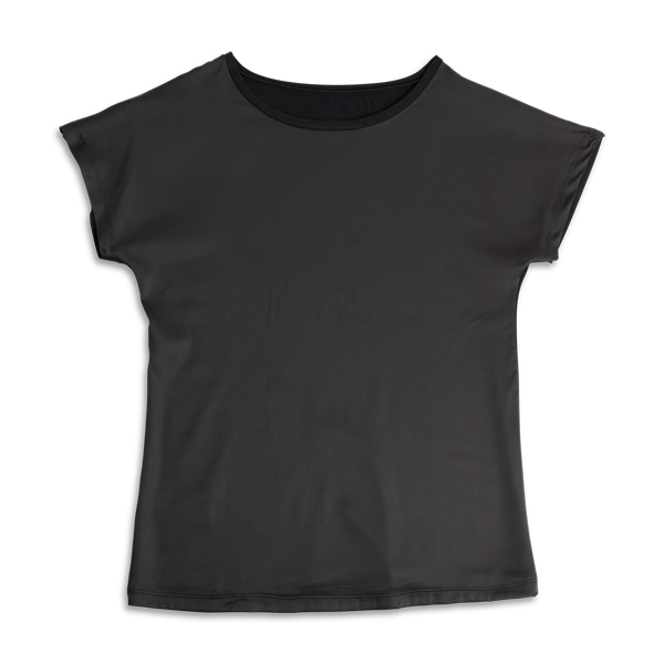 Maglia Girocollo Manica Corta Donna Cotonella Nero ADD41_00002