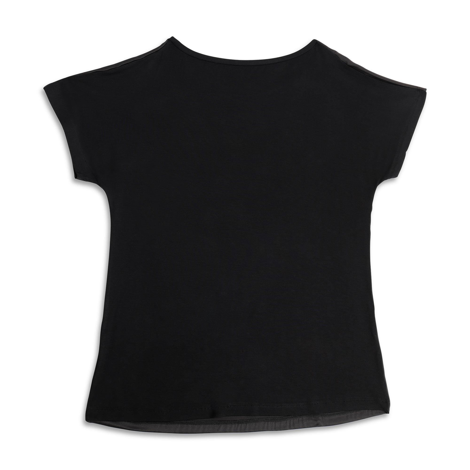 Maglia Girocollo Manica Corta Donna Cotonella Nero ADD41_00002_2