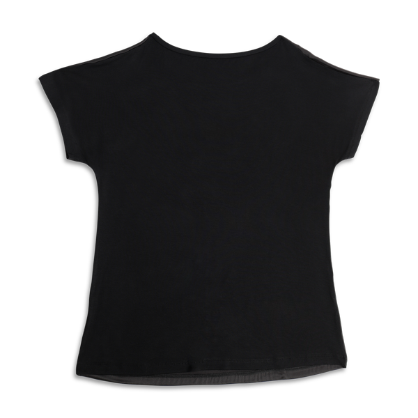 Maglia Girocollo Manica Corta Donna Cotonella Nero ADD41_00002_2