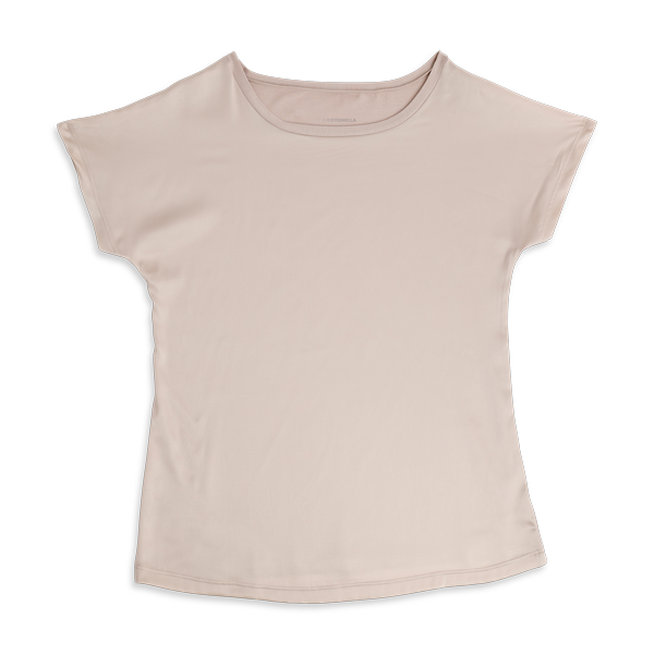 Maglia Girocollo Manica Corta Donna Cotonella Cipria ADD41_00141_3