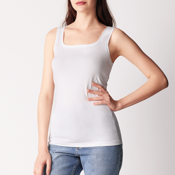 Canotta Donna Cotonella Bianco ADD49_00001