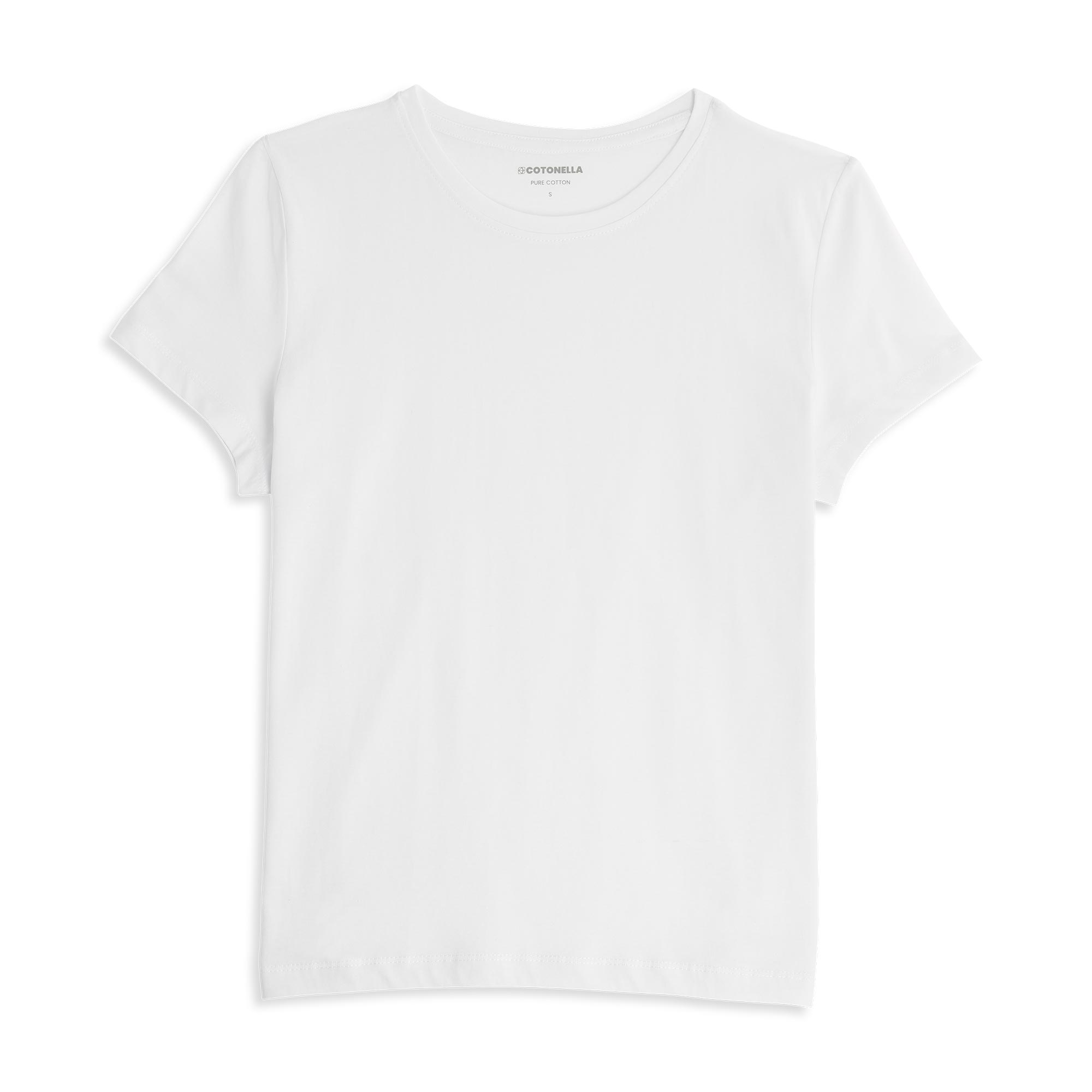 Maglia Girocollo Manica Corta Donna Cotonella Bianco ADD50_00001_3