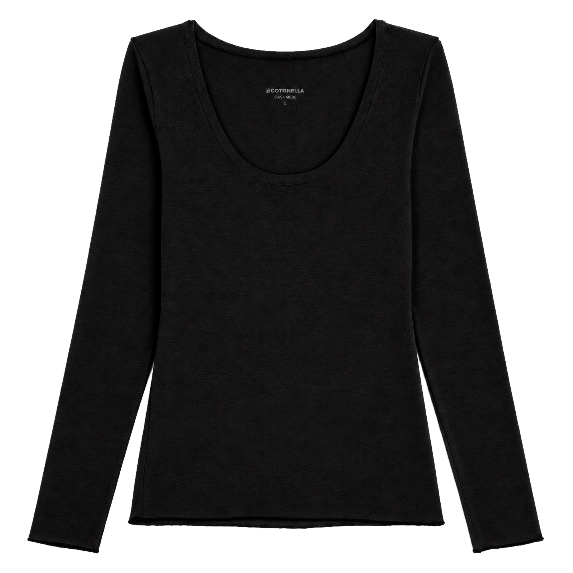 Maglia Girocollo Manica Lunga Donna Cotonella Nero ADD52_00002_3