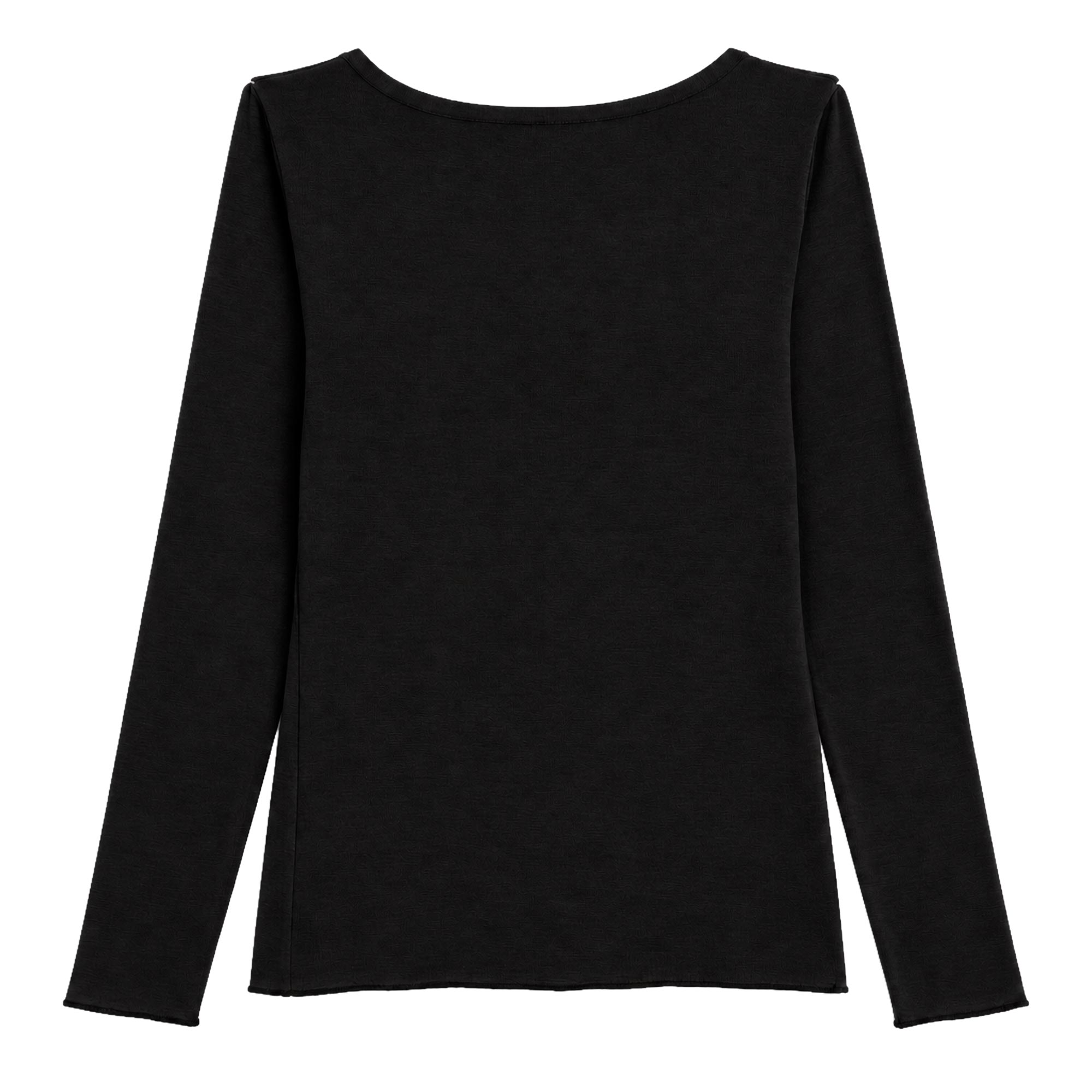 Maglia Girocollo Manica Lunga Donna Cotonella Nero ADD52_00002_4