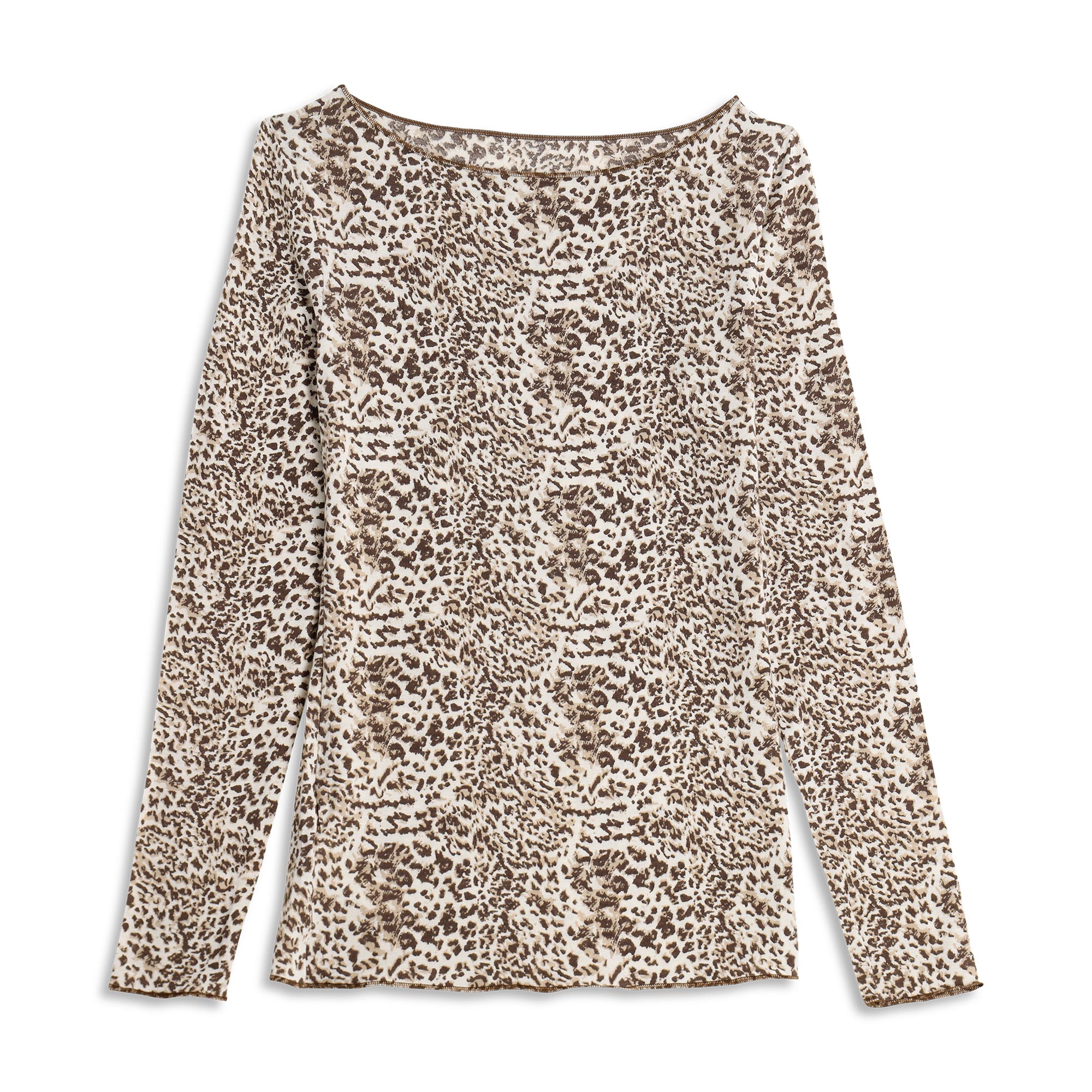 Maglia Scollo A Barchetta Manica Lunga Donna Cotonella Leopardo ADD53_SLEOP_2
