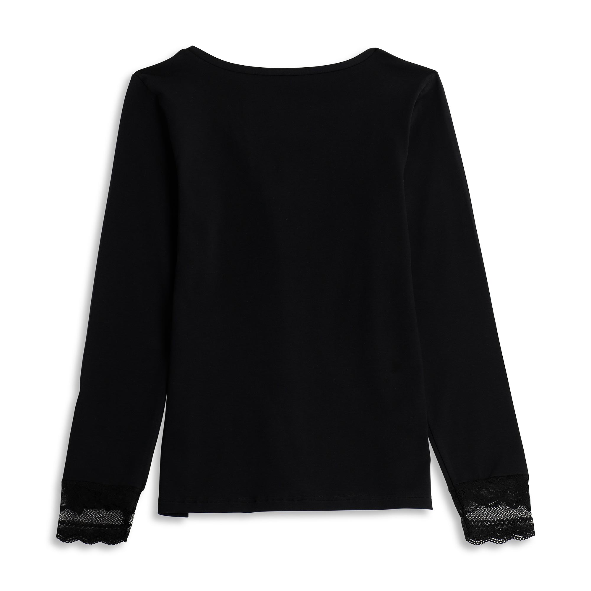 Maglia Scollo V Manica Lunga Donna Cotonella Nero ADD58_00002_4