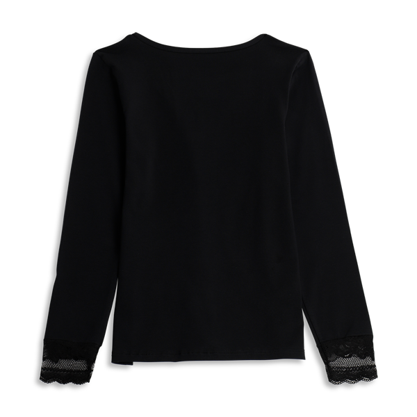 Maglia Scollo V Manica Lunga Donna Cotonella Nero ADD58_00002_4