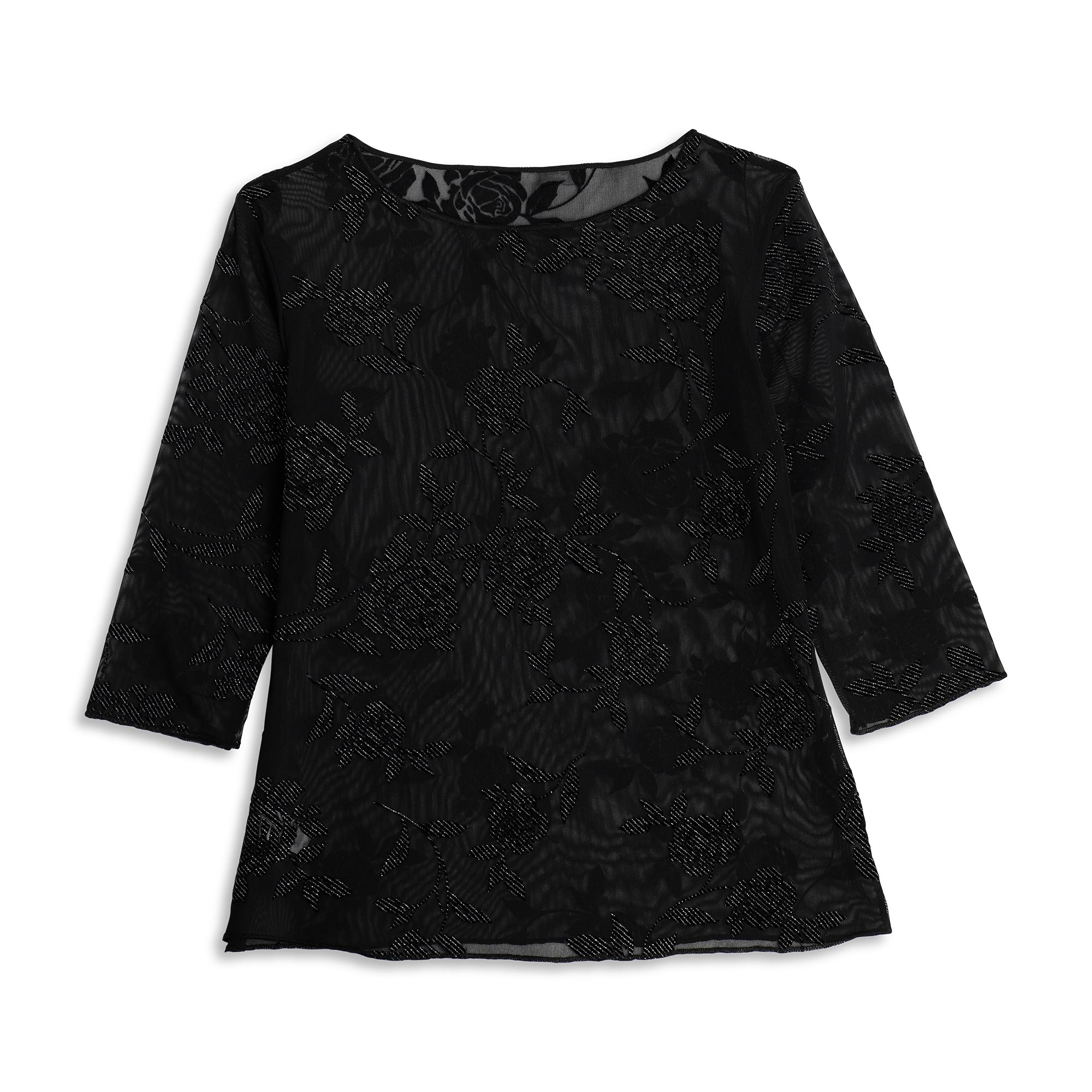 Maglia Girocollo Manica 3/4 Donna Cotonella Nero ADD64_00002_3