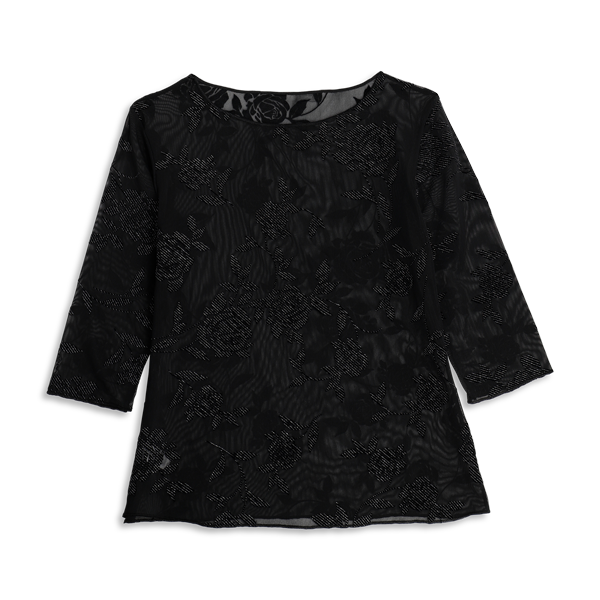 Maglia Girocollo Manica 3/4 Donna Cotonella Nero ADD64_00002_3