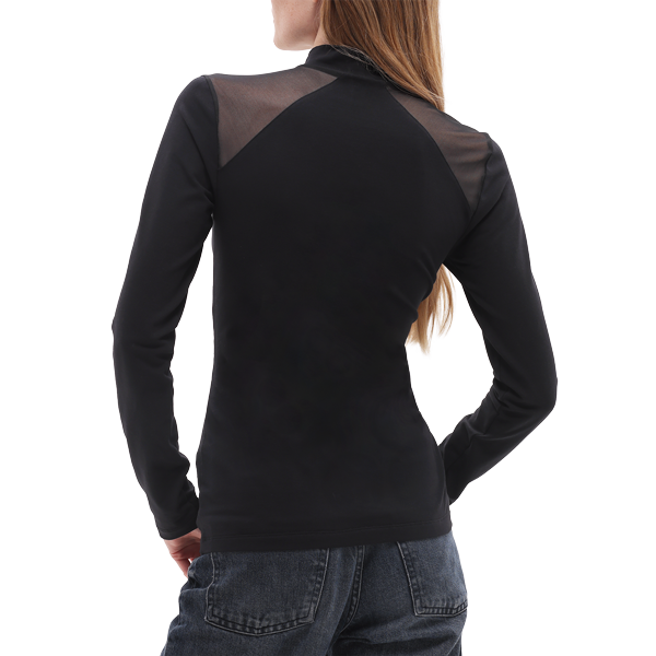 Maglia Lupetto Manica Lunga Donna Cotonella Nero ADD67_00002_2