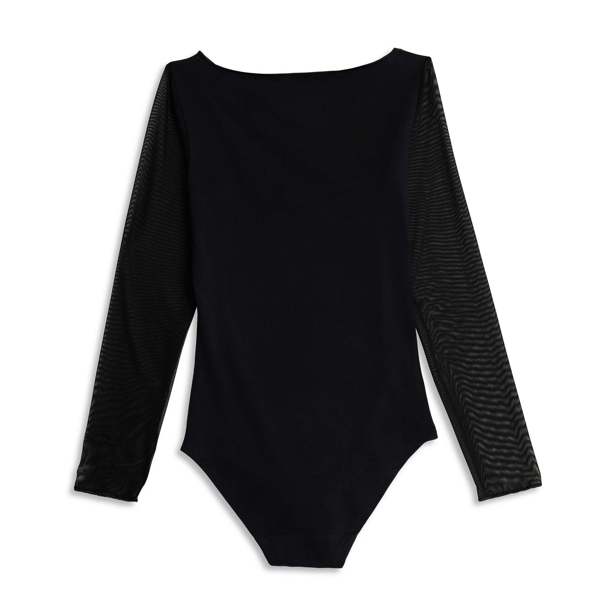 Body Scollo Barchetta Manica Lunga Donna Cotonella Nero ADD68_00002_4