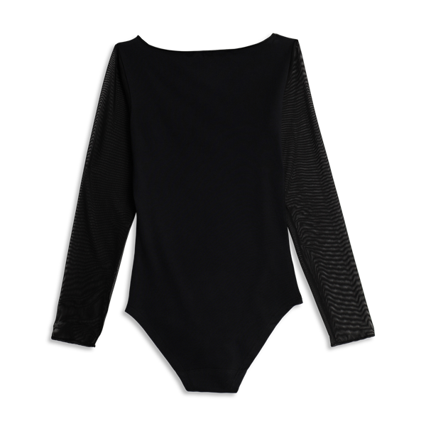 Body Scollo Barchetta Manica Lunga Donna Cotonella Nero ADD68_00002_4