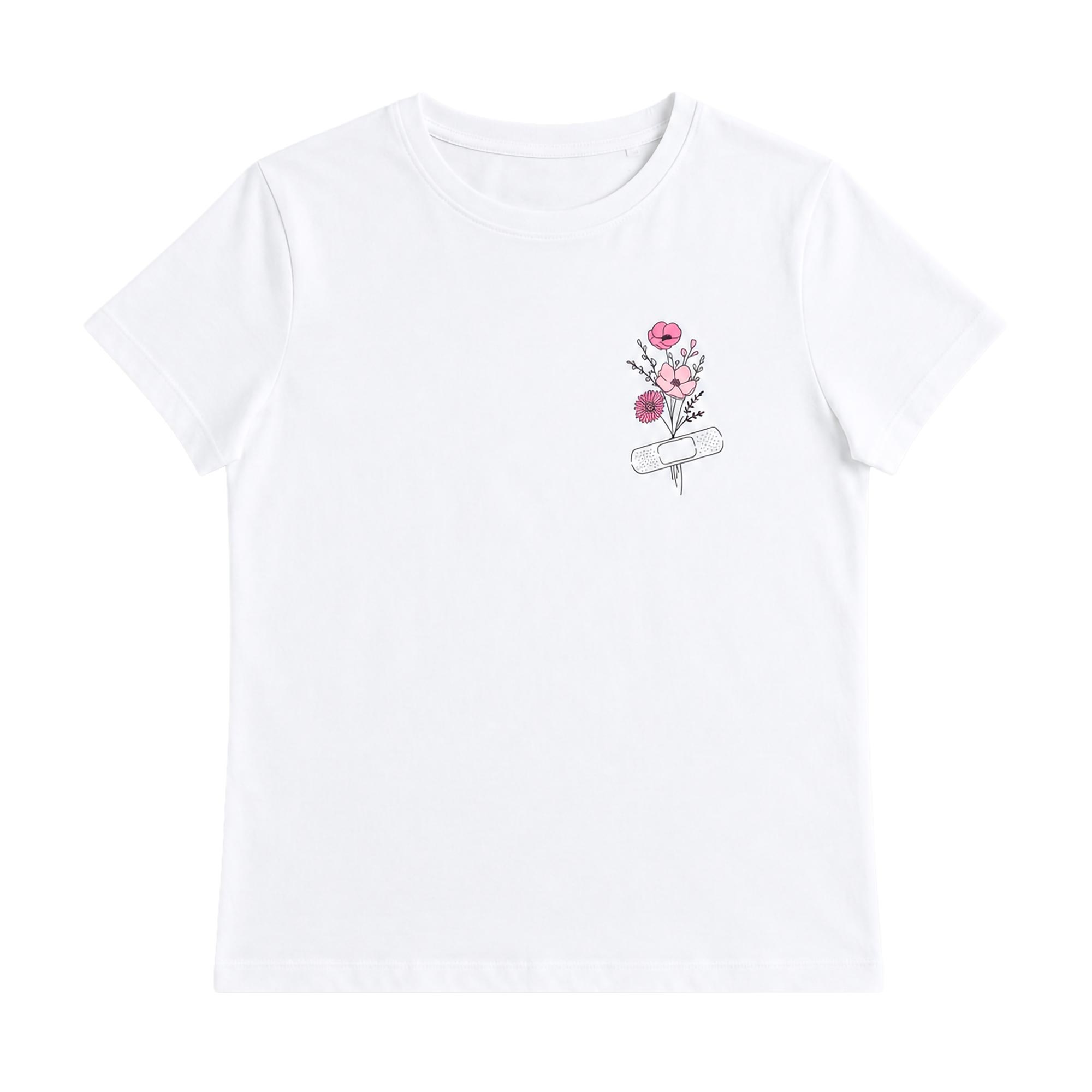 Maglia Girocollo Manica Corta Donna Cotonella Bianco ADE14_00001