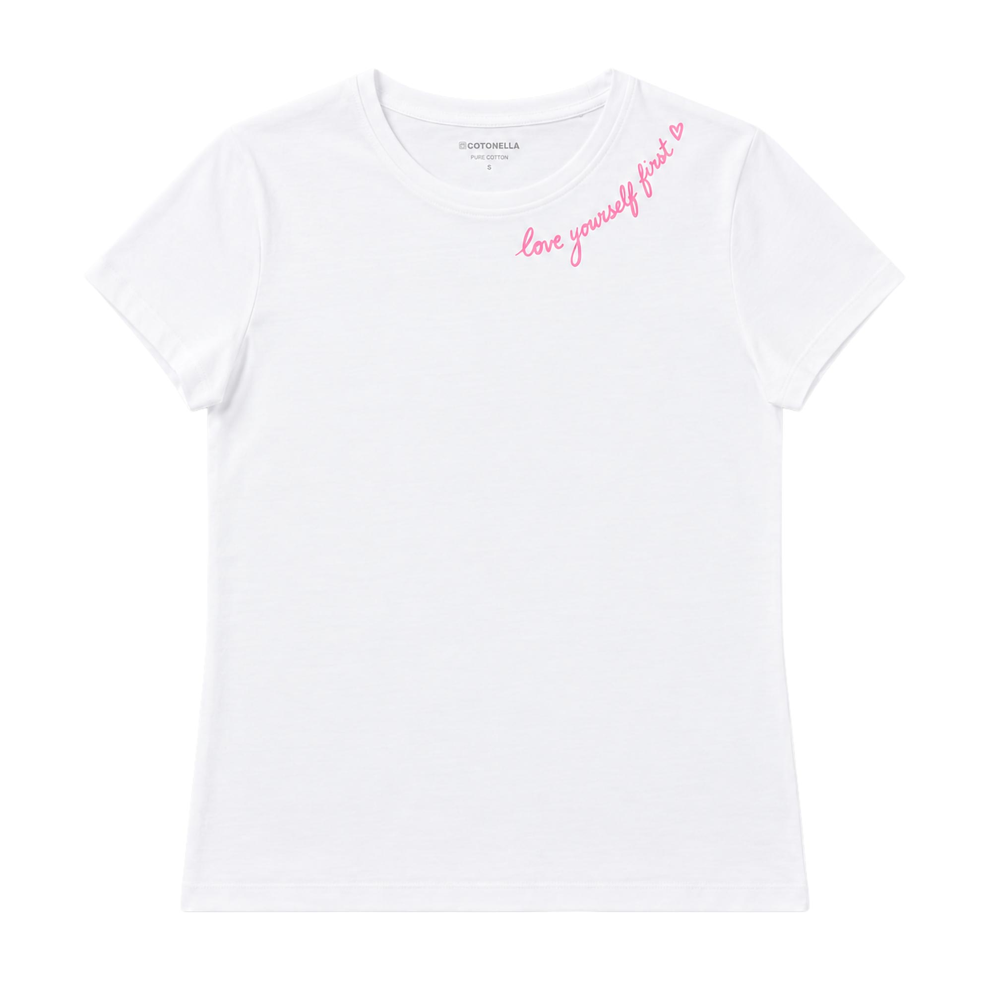 Maglia Girocollo Manica Corta Donna Cotonella Bianco ADE16_00001